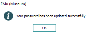 Password changed